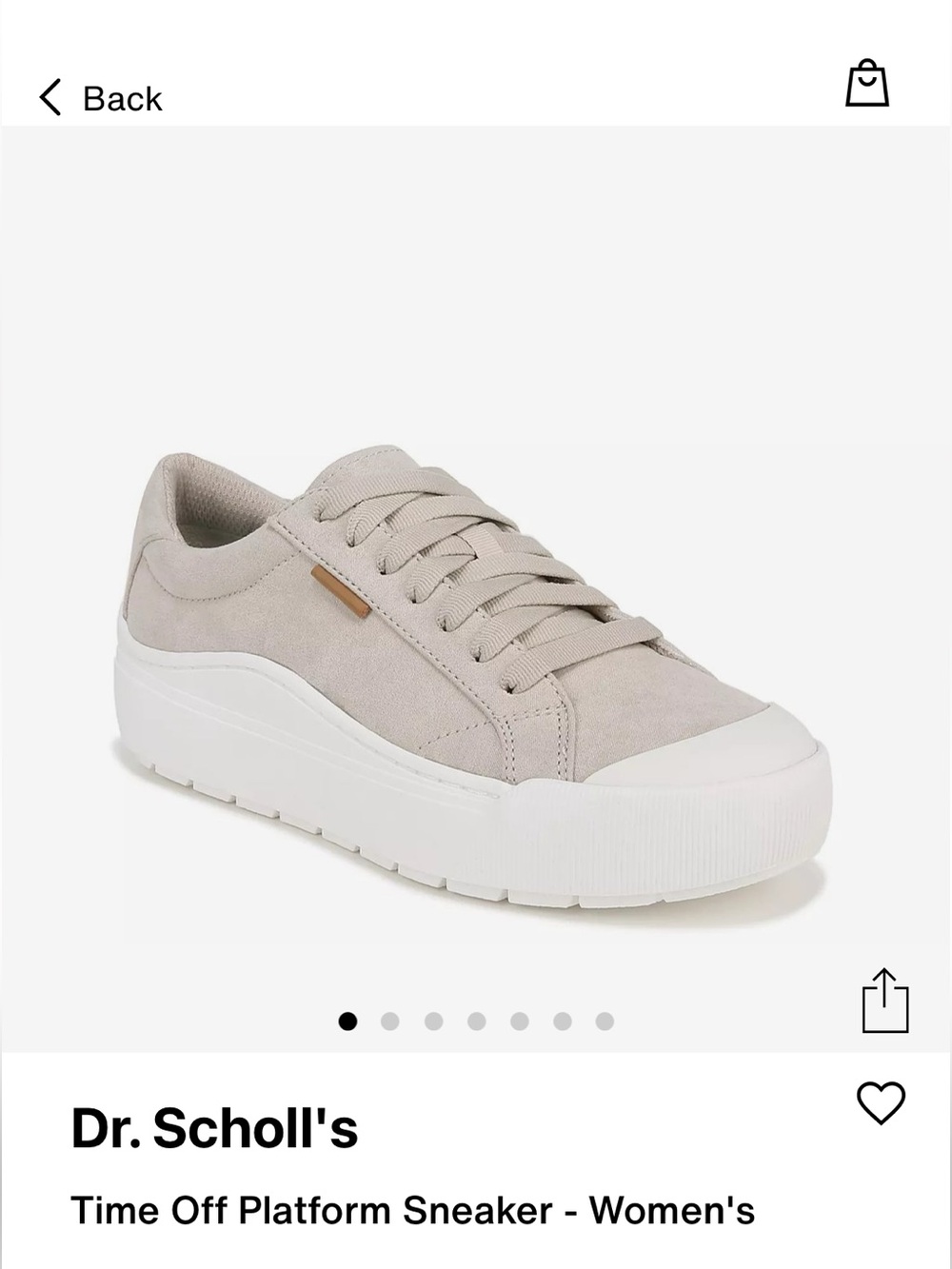 Dr. Scholl's Platform Sneaker in Light Gray and White